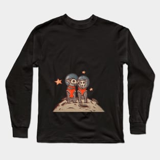 Skull dogs cosmonauts Long Sleeve T-Shirt